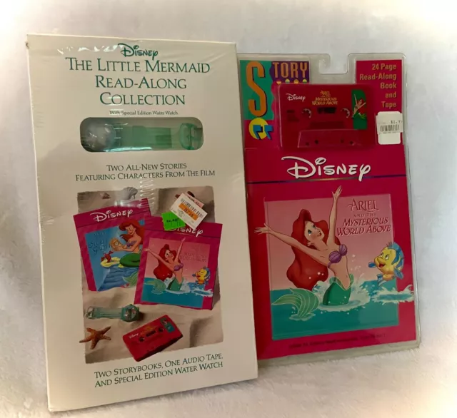 VTG 90s DISNEY LITTLE MERMAID 2 READ-ALONG & CASSETTE WITH 1 SE WATER WATCH NOS