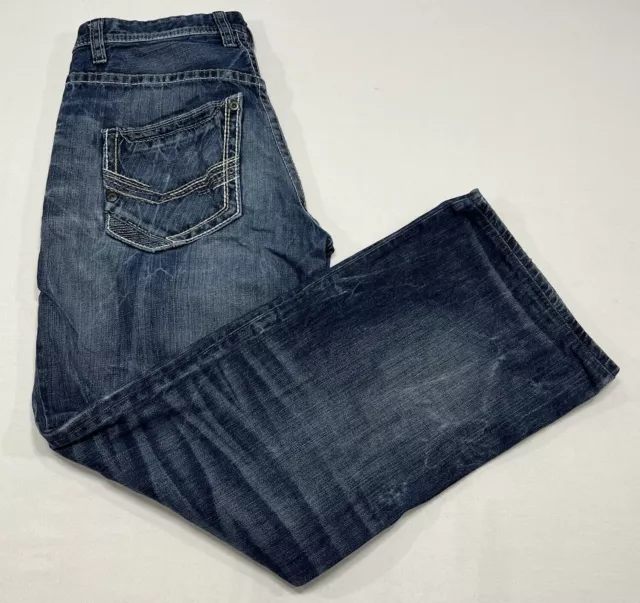 MENS BKE TYLER STRETCH (30x29”) DENIM JEANS THE BUCKLE SIZE 30R BUTTON FLY