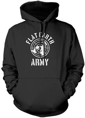 Flat Earth Army Flat-earther Theory Kids Unisex Hoodie Flat Earth Army stupid no