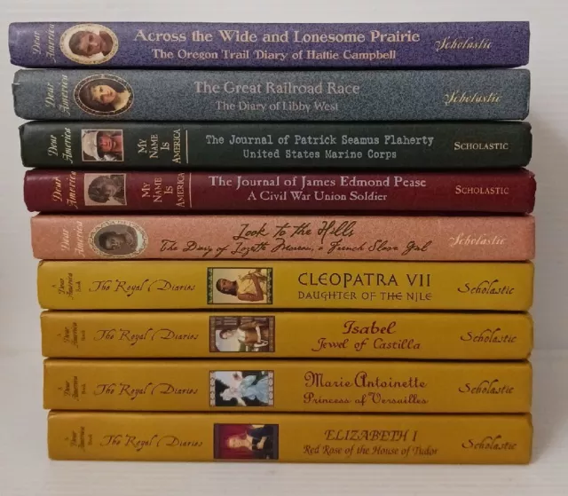 Mixed Lot Of 9 Dear America My America Royal Diaries Scholastic Books