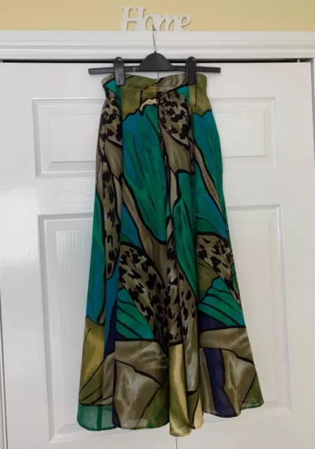 Wallis - Vintage Maxi Skirt - Abstract Jungle Print - Multicoloured - Size 8