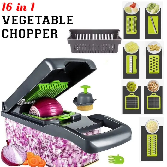 16 in 1 Vegetable Chopper Salad Fruit Vegetable Cutter Food Dice Slicer Peeler
