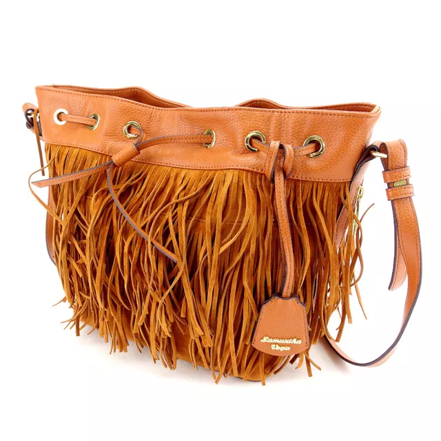 Samantha Vega Shoulder bag Brown Gold Woman Authentic Used Y5922