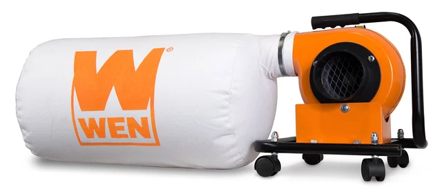 US 660 CFM Rolling Dust Collector w/ 12-Gallon Bag & Optional Wall Mount 5.7-Amp