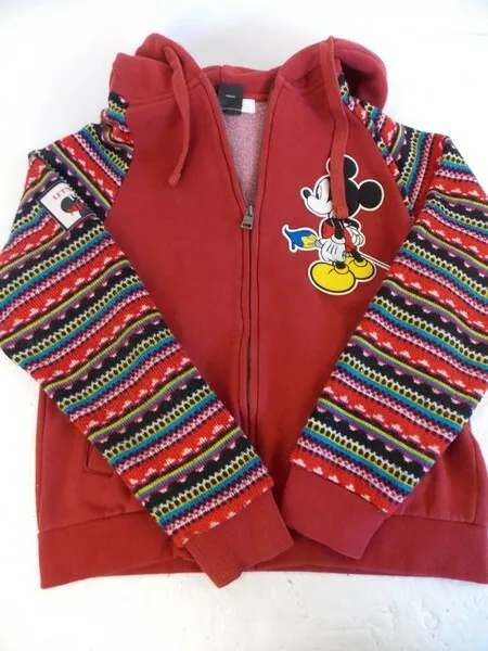 Mickey Mouse Haus Holland Rare Disney Wine Full-Zip Hoodie Medium (95) EUC