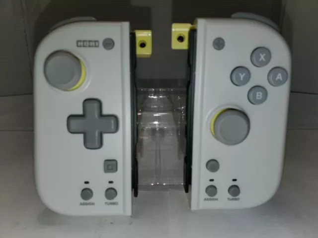 Hori Split Pad Compact Controllers Nintendo Switch - Light Gray Yellow TESTED