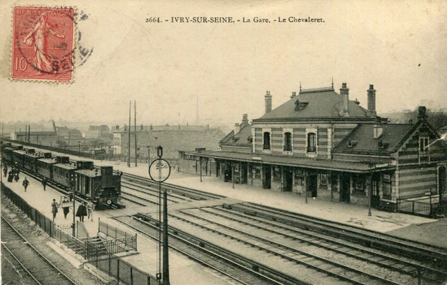 Carte IVRY SUR SEINE La Gare Le Chevaleret Train