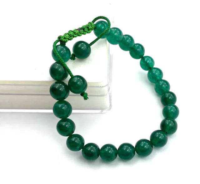 Vert Naturel Onyx Pierre Précieuse Bracelet Rond Perles 8 MM 87 CT 15.2cm