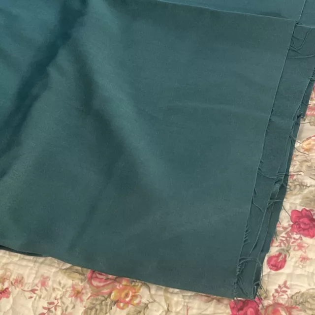 Vintage Solid Dark Hunter Green Twill Fabric 60”wide x 90” Long 2.5 Yds Suiting