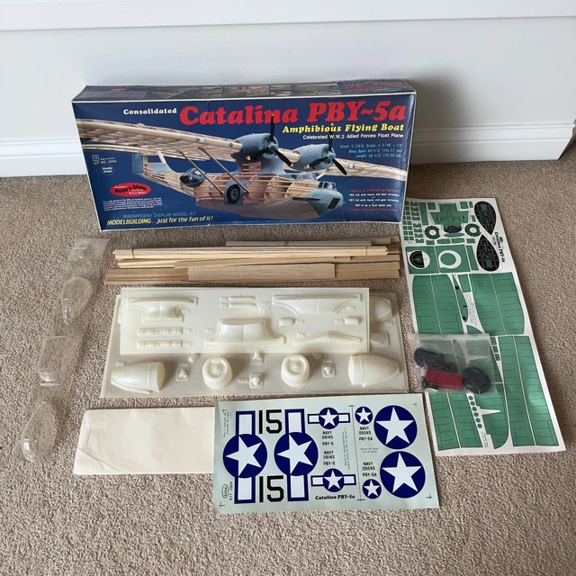 1991 GUILLOW'S WW2 Pby-5A Catalina Flying Boat Balsa Model Kit 2004 1: ...