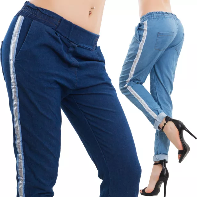 Jeans con hotsell riga laterale