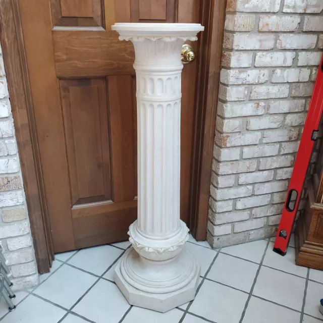 Faux Marble Pillar Pedestal Plant Stand Victorian Style Column