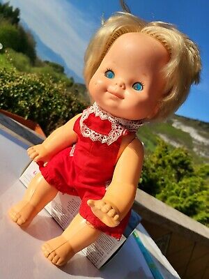 MATTEL VINTAGE DOLL 1974 CROWLING BABY used conditions original dress 30 cm high