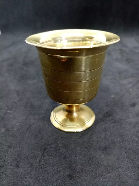 Vintage Solid Brass Heavy Full Size Egg Cup Collectable