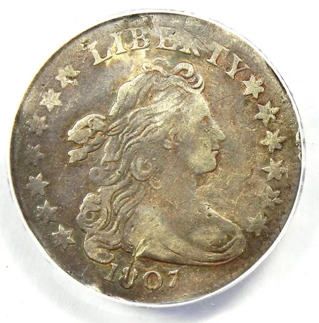 1807 Draped Bust Dime 10C - Certified ANACS VF20 Details - Rare Early Date!