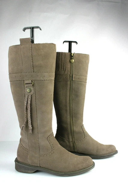 Bottes Cuissardes En Cuir Taupe MINKA DESIGN Taille 36 - Très Bon état