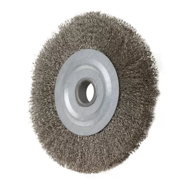 2.5x10.2cm  100mm Diamètre Plat Serti Roue en Fil Brosse Acier Inoxydable Outil