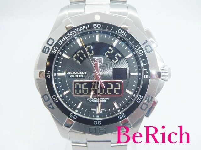 Tagged Heuer Aquaracer Chronotimer 300M Waterproof CAF1010. BA0821  Black Blac