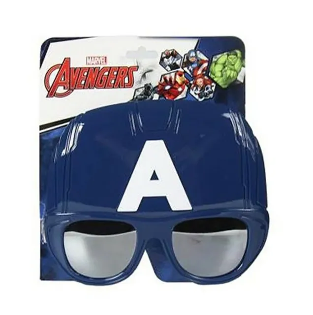 Occhiali Da Sole Forma 3D Avengers Capitan America Con Filtro Uv Bambino