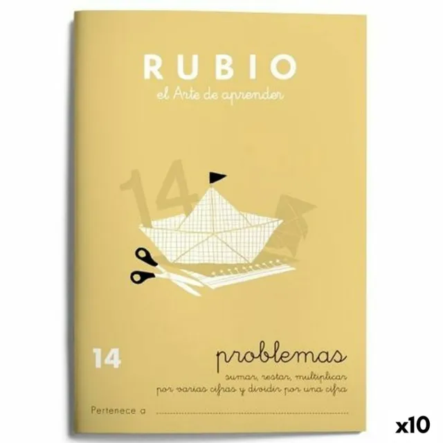 Mathematik-Heft Rubio Nº 14 A5 Spanisch 20 Bettlaken [10 Stück]