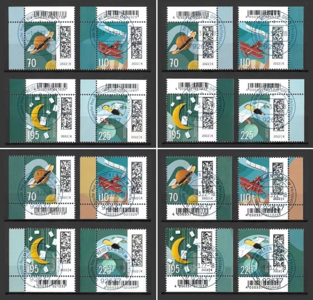 Bund Mi.Nr. 3670-3673 (2022) gestempelt Weiden/Welt der Briefe (V) (Auswahl)