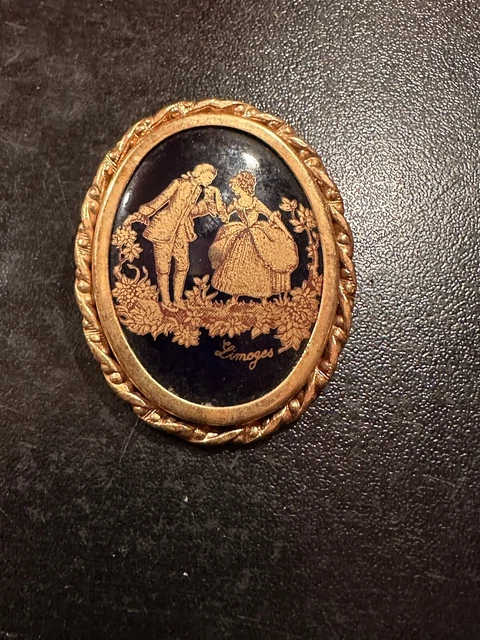 Broche limoges d'occasion - Montres & Bijoux