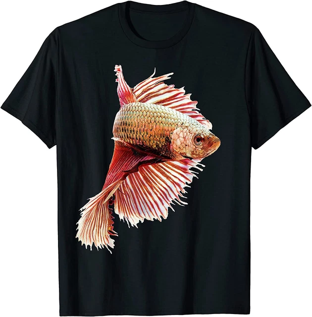 NEW LIMITED Red & Purple Betta Siamese Fighting Fish Aquarium Lover Gift T-Shirt