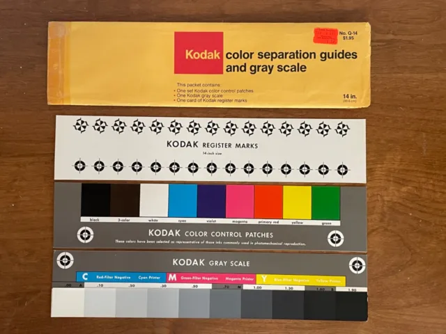 Kodak Color Separation Guide and Gray Scale Q-14 14" Long Colour Grey