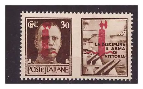 Rsi 1944 - Propaganda Guerra Sopr. Entrambe Le Sezioni 30 C.  Vr   Nuovo **