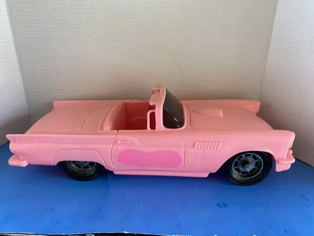 Vintage Barbie Doll Size Car~Pink 57 Ford T-Bird Convertible Toy Car~VG Used