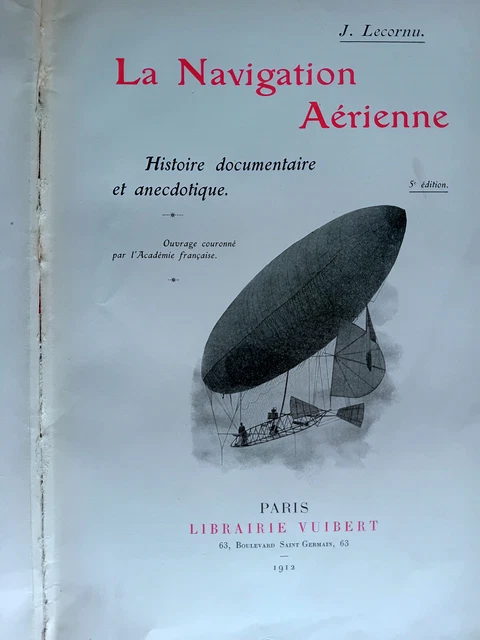 Manuel Du Cerf-voliste Par J. Lecornu (1913) – Édition Reliée Cuir De Luxe, Reproduction 2022