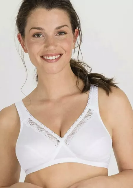 BRAND NEW 2 Playtex Classic Support Soft Cotton Bras P4771 Sz 34C x 2 In  White £25.00 - PicClick UK