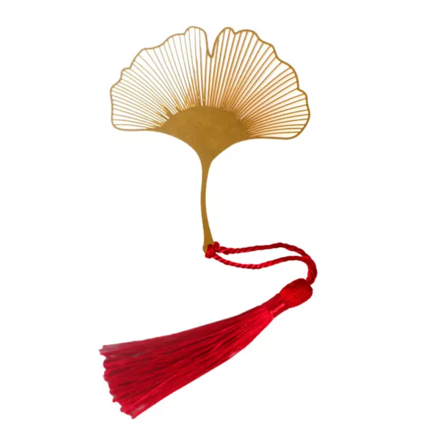 Flower Metal Bookmarks Leaf Tassel Vintage Electroplated Office