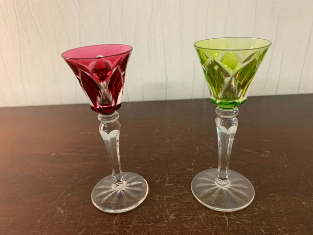 Lot de 2 verres à liqueur modèle Camargue en cristal de Saint Louis (prix des 2)