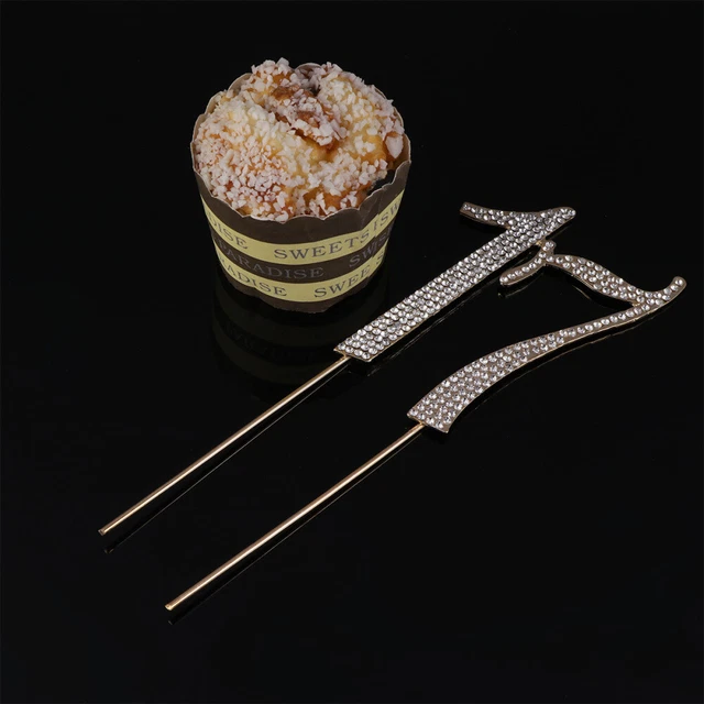 POPOYU Kit Anniversaire 15 Ans Fille - Couronne, Écharpe, Topper Gâteau - Cadeau Or/Cristal