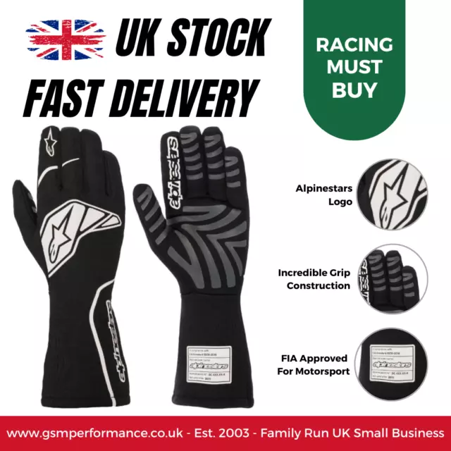 Alpinestars Tech-1 Start V2, FIA Approved Oval Rally Racing Motorsport Gloves