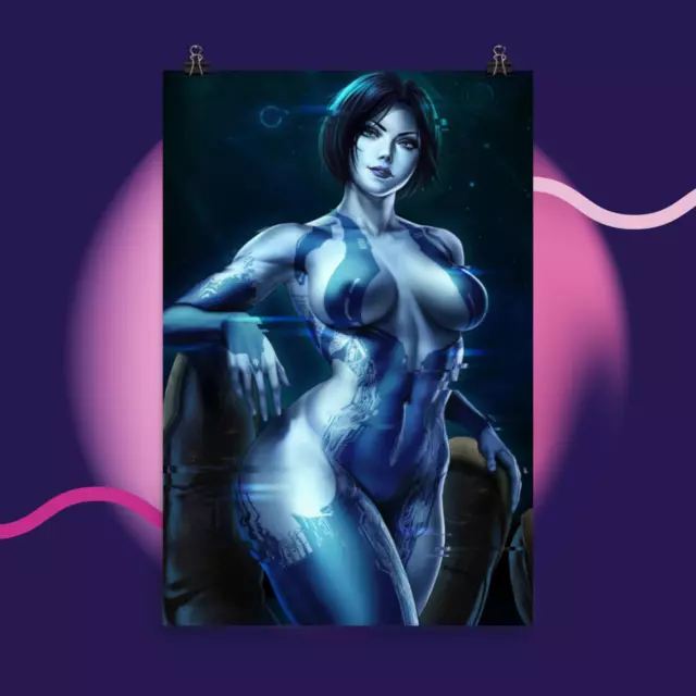 Sexy Halo Cortana Art Poster Premium