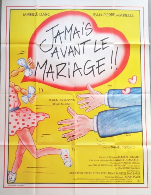 Jamais Avant Le Mariage/1982/Ceccaldi/Mireille Darc/Marielle/Affiche 120X160 Cm