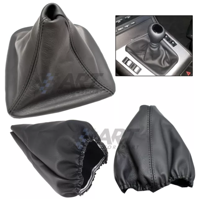 Funda de pomo para palanca de cambio para Bmw E36 serie 3 cuero negro