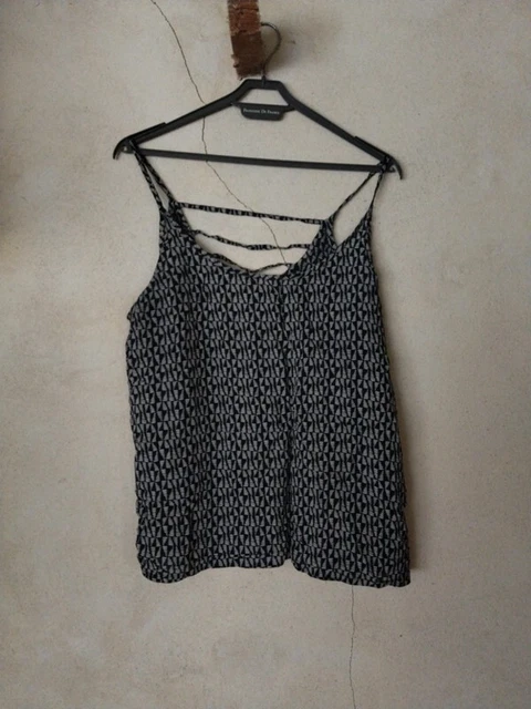 Haut Débardeur Habillé Marine à Paillettes Jennyfer Taille S - Neuf Avec Quelques Paillettes Manquantes
