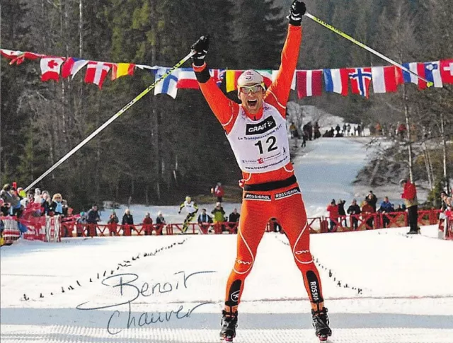 Benoit CHAUVET - Frankreich, Bronze Jun.-WM 2001 Skilanglauf, Original-Autogramm