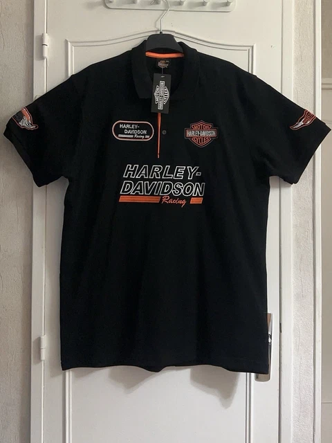 Chemise Harley Davidson Femme - Taille L (USA) 42, Noir Imprimé - État Neuf, 100% Coton