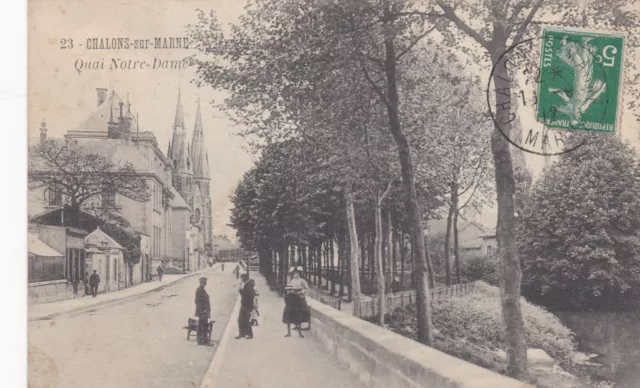 CPA 51 CHALONS sur MARNE Quai Notre-Dame