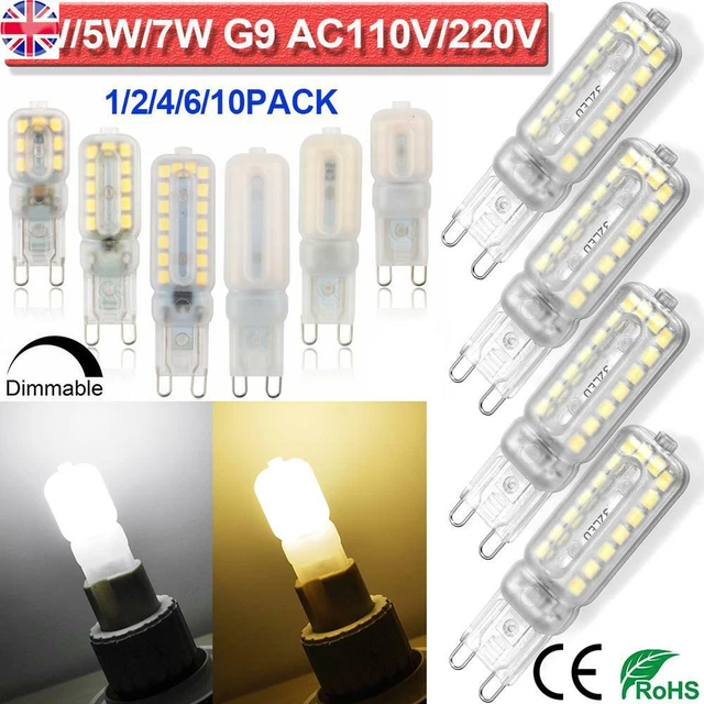 Dimmable G9 LED Bulb 3 5 7W Capsule light Replace Halogen Bulbs Cool/Daylight UK