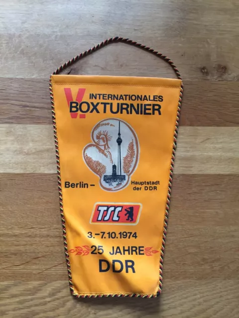 DDR Wimpel  „V. Internationales Boxturnier - 1974“ TSC Berlin