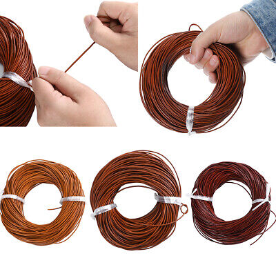 Reale Vera Pelle Tanga Cavo 1.5mm 2mm 3mm 4mm 10-100M Artigianato Gioielleria 