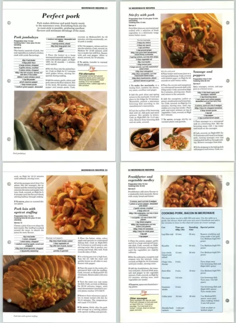 Perfect Pork - Microwave - Successful Cooking Eaglemoss - Recipe 2 Pages