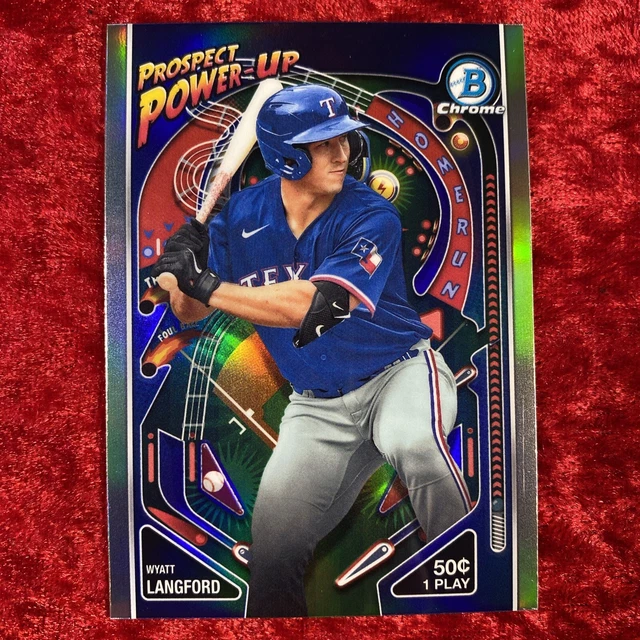 2024 BOWMAN CHROME Wyatt Langford Prospect PowerUp PP3 Texas Rangers