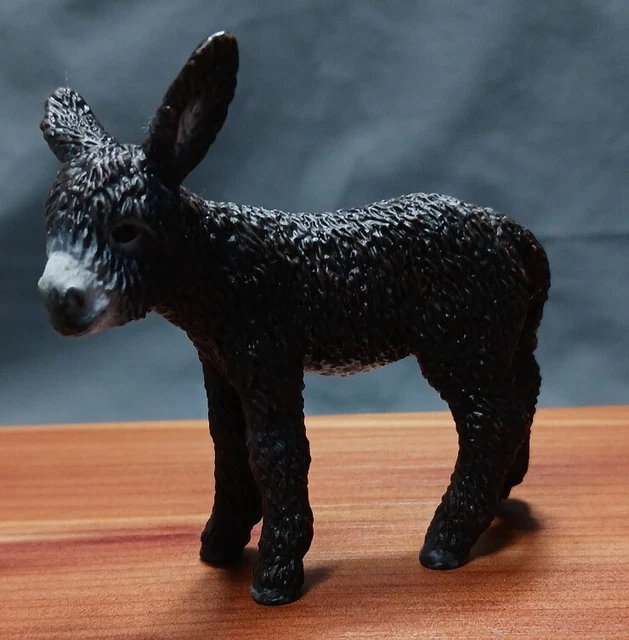 Schleich Poitou Donkey Foal 2010 Collectible Farm Animal Figure Retired
