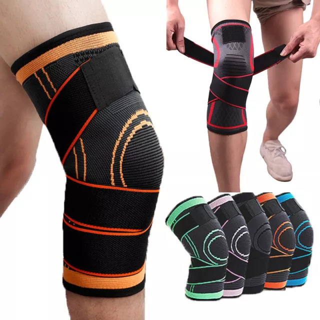 Knee Sleeve Compression Brace Support Sports Joint Pain Arthritis Relief Pads